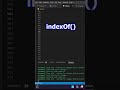 indexOf() method in #javascript #shorts
