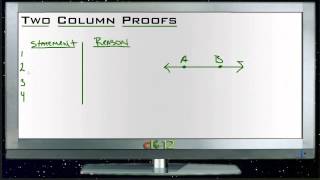 Two Column Proofs: Lesson (Basic Geometry Concepts)