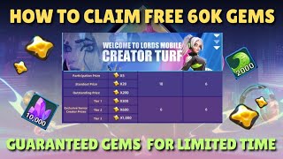 F2P shouldn't Miss Free 90k Gems - Creator Turf event | Lords Mobile