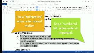 Making Lists Accessible