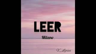 Milano - LEER (Lyrics)