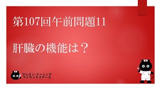 【看護国試】第107回 午前問題11　過去問解説講座【クレヨン・ナーシングライセンススクール】