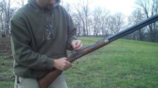 Shooting a .54 caliber Traditions Muzzleloader.