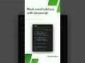 Mask email address with Javascript #javascript #js #code #reactjs #codeindoor