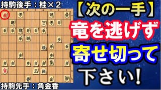 【次の一手】竜取りを逃げずに寄せ切って下さい！罠に注意