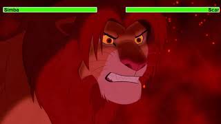 The Lion King (1994) Final Battle with healthbars