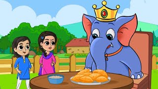 hathi Raja kanha chale 🐘🐘| cartoon video kids | main Tota main Tota