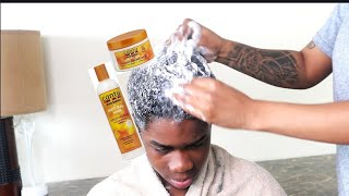 Wash And Go Routine For Men Natural Hair Using Cantu Products