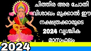 ചിത്തിര അര ചോതി വിശാഖം മുക്കാൽ ഈ നക്ഷത്രക്കാരുടെ 2024 വൃച്ഛിക മാസഫലം