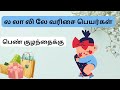 Latest girl baby names starting with letter L in tamil | ல லா லி லே வரிசை பெண் குழந்தை பெயர்கள்