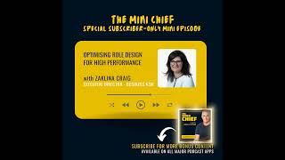 Mini Chief: Zaklina Craig, Chief People Officer of Business NSW, on optimising role design for hi...