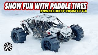 Fireteam Snow Fun With Paddle Tires - Power Hobby Rooster 3.8