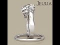 jeulia leaf shape halo 2.0ct heart cut created white sapphire wedding set jeulia.com