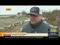 Repair work along levees continues as leading edge of storm arrives