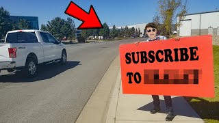 I got 1000 People to Subscribe to a New YouTube Channel Using only a Sign