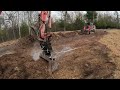 Digging a swale and putting down shale