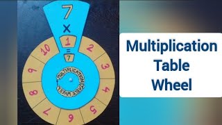 Multiplication table wheel | Maths model on multiplication table | School project on table