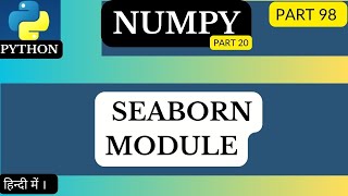 NumPy with Seaborn module@arvindprogramming