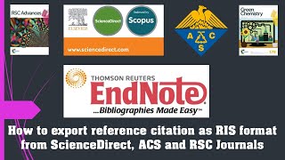 How to export reference citation as RIS format from Scientific Journals? |Vancouver Style|