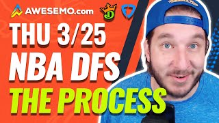 NBA DFS STRATEGY & RESEARCH PROCESS DRAFTKINGS & FANDUEL DAILY FANTASY BASKETBALL | THURSDAY 3/25
