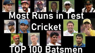 Most Runs in Test Cricket - Timeline Video | Top 100 Batsmen with most runs in Test Matches