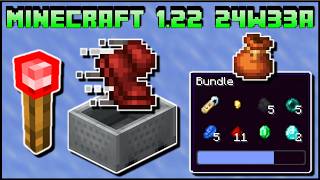 Minecraft 1.22 - Snapshot 24w33a - Bundles, Baby Squid \u0026 Fast Minecarts!