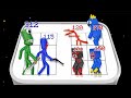 Stickman tower hero craft war Vs Rainbow Friends | Level Up Stickman | PART - 02