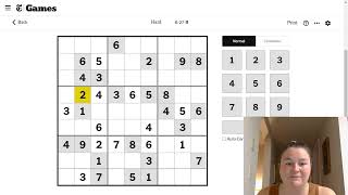 Solving NYT Hard Sudoku - No Notes | December 26, 2024