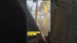 Not every day is a beach day 🏖️ #vacaymode #travel #mexico #flood #rain #travelislife