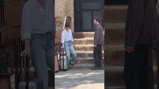 June 5th, 2024 -  Dakota Johnson films a scene with Chris Evans in NYC for the movie \