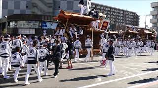 堺市だんじり祭り　津久野地区だんじり　津久野駅前周回コース　西組（２０１８年１０月６日）－５