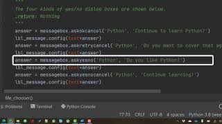 Python 038 - Using dialog boxes