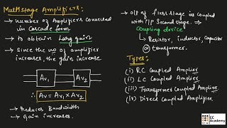 Multi stage amplifier in electronics and communication engineering || EC Academy