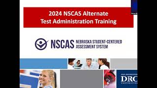 NSCAS Alternate Spring 2024 Admin Training