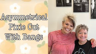 Reinvent Your Look: Asymmetrical Pixie Cut and Bangs for Women Over 60