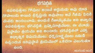 భగవద్గీత గురించి ఎన్నో వ్యాఖ్యానాలున్నాయి. ఎందరో పండితులు, సామాన్యులు, ఔత్సాహికులు కూడా అర్ధాలు,