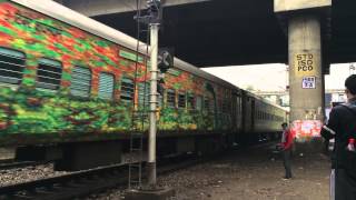 Super Offlink TKD WAP-7 Secunderabad Duronto speeding through Crowded Faridabad Town at 120kmph!