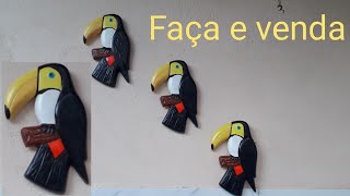 tucanos de gesso rápido e fácil de fazer.