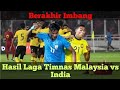 Laga Uji Coba Timnas Malaysia vs India Berakhir Imbang