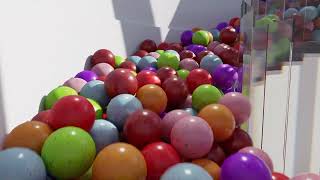 Balls on stair | Blender Cycle | Rigid body simulation