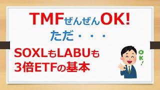 TMFぜんぜんOK！　ただ・・・。SOXLもLABUも同じ3倍ETFの基本。【趣味として株式投資で儲ける動画】