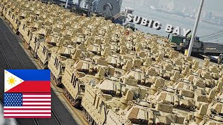 Thousands of US Military Vehicles and Equipment Arrive in Subic Bay, Philippines