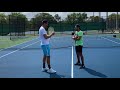 volley tennis lesson with 4.5 ntrp player