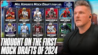 Pat McAfee's Thoughts On Mel Kiper's First Mock Draft Of 2024