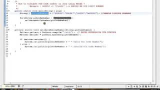 HOW TO VALIDATE PIN CODE NUMBER IN JAVA USING REGEX