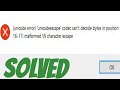 Unicode error 'unicodeescape' codec can't decode bytes in position solved in python opencv
