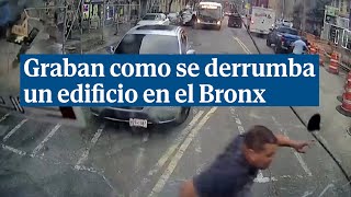 Graban el momento en el que se derrumba un edificio en el Bronx de Nueva York