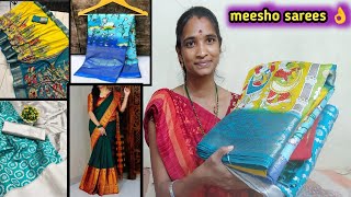 600 below meesho sarees Rivew chudandi #pushpatrendytalks #meesho #meeshosareehoul