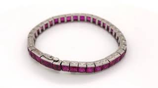 NATURAL  BURMES RUBY DECO BRACELET