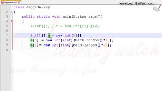 Jagged Array and how to use jagged array in JAVA in Hindi